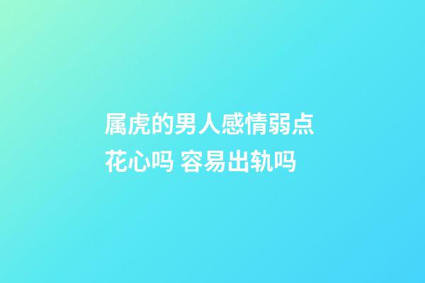 属虎的男人感情弱点 花心吗 容易出轨吗